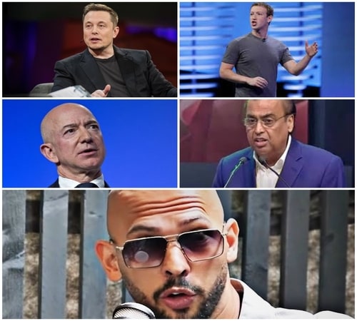 Elon Musk Vs Jeff Bezos Vs Mark Zuckerberg Vs Mukesh Ambani Vs Andrew Tate