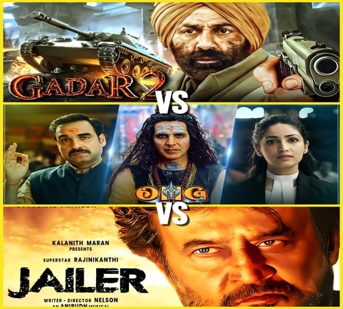 Gadar 2 vs OMG 2 vs Jailer Box Office Collection, Budget, Hit or Flop